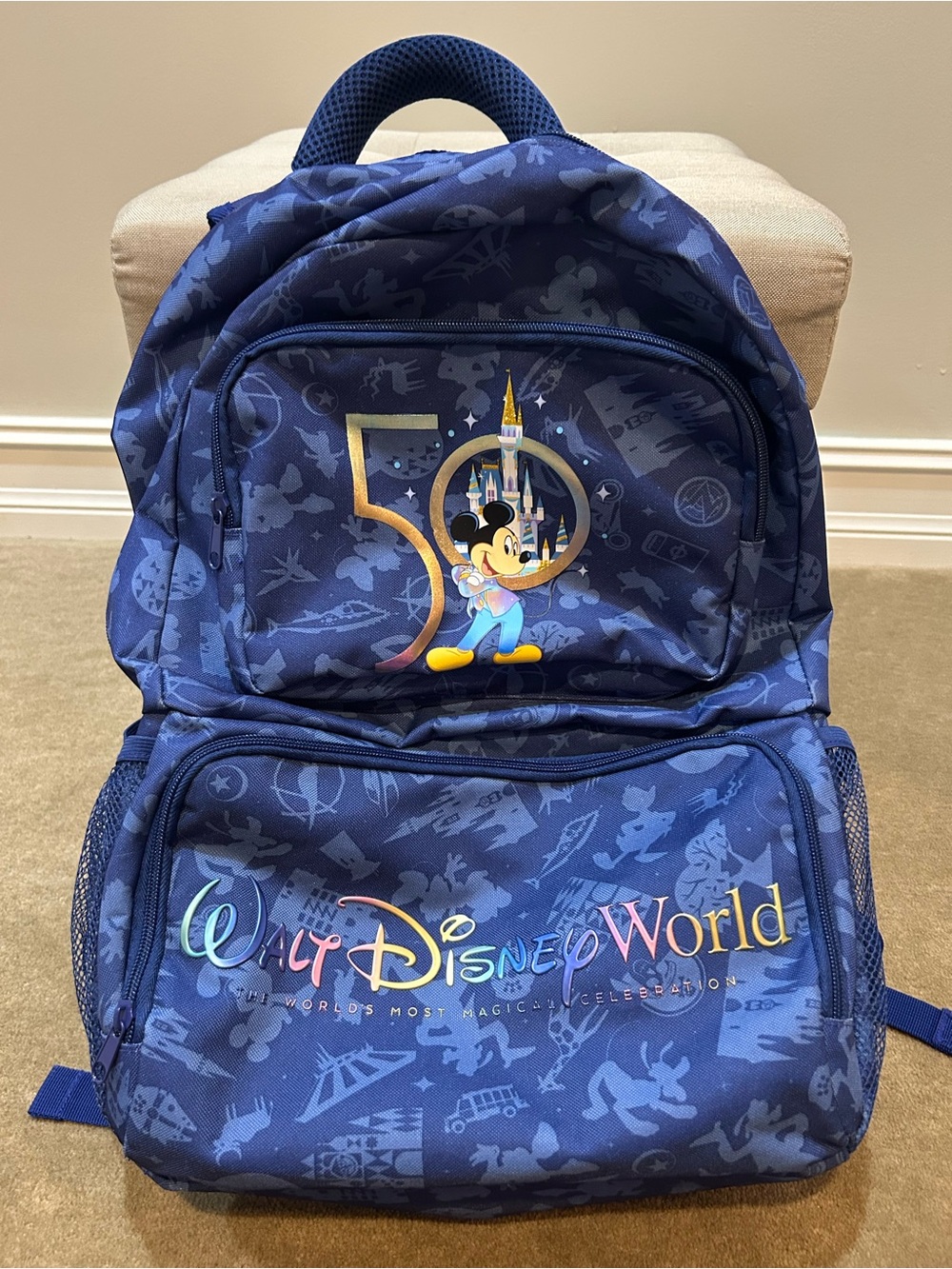 Disney Navy Blue 50th Anniversary Mickey Backpack